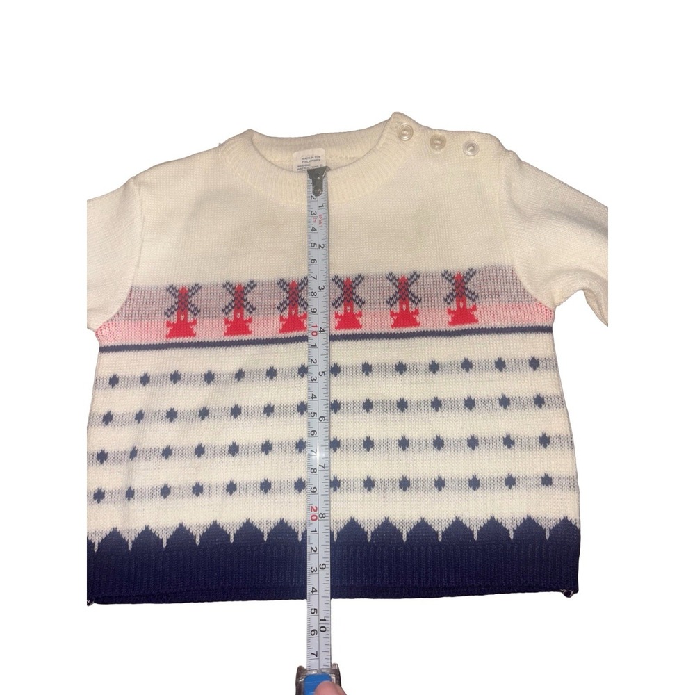 Vintage 1970's Lyttle Angel Originals Windmill Sweater Cottage Core 3-6M Boy - Picture 12 of 13